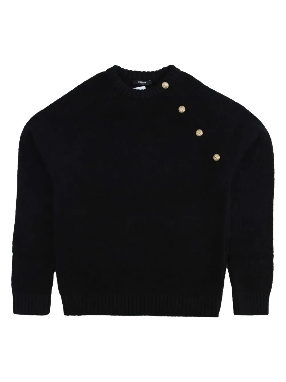 Balmain Kids buttoned-detail sweater - Nero
