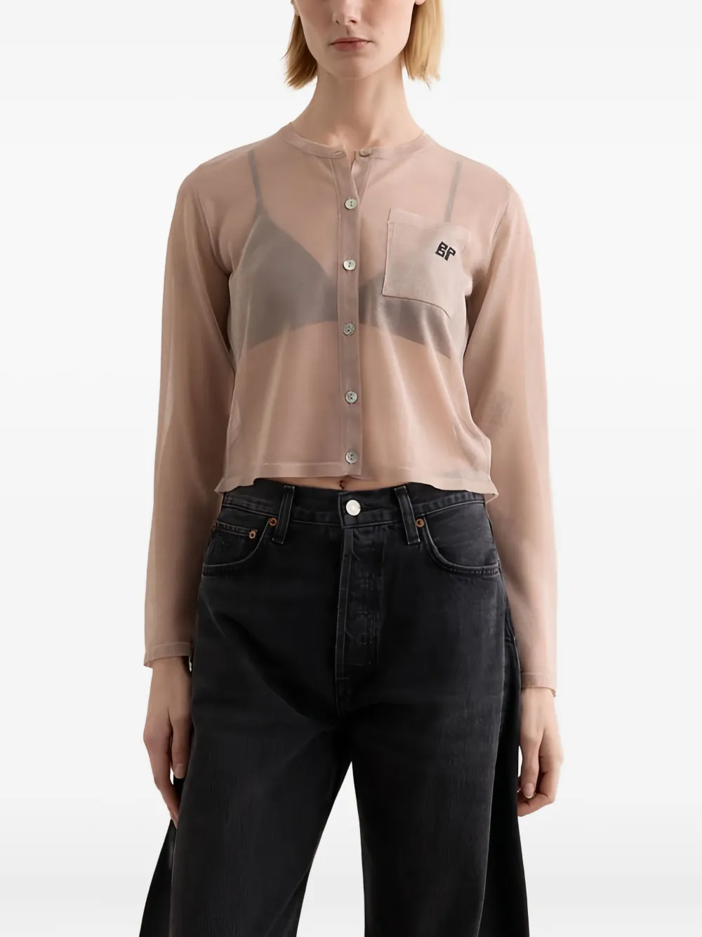 Baum Und Pferdgarten Crisje Chest-pocket Cardigan In Brown
