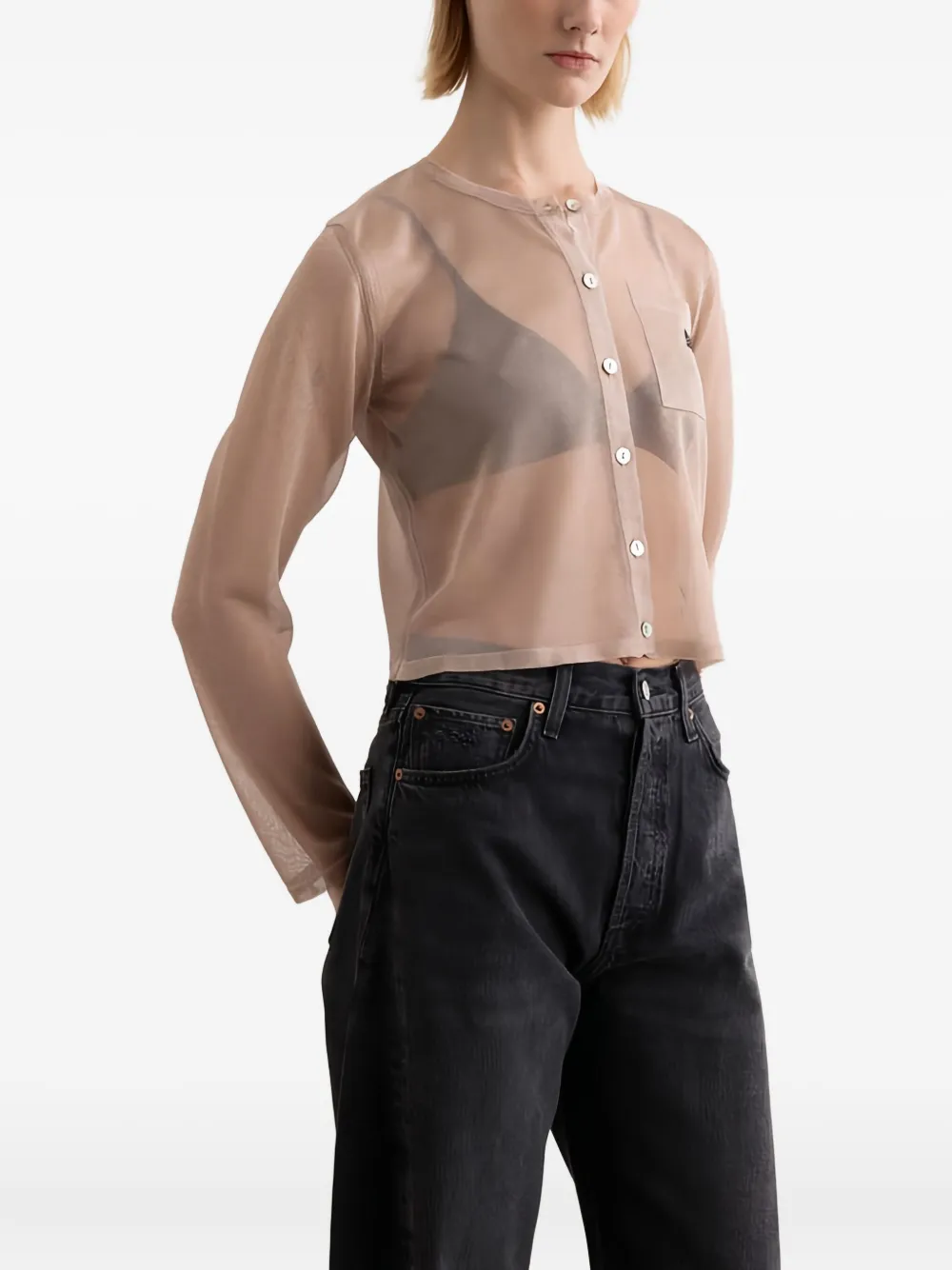 Baum Und Pferdgarten Crisje Chest-pocket Cardigan In Brown