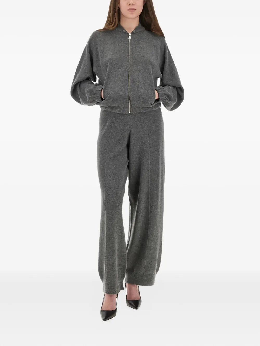 Fabiana Filippi tapered wool trousers - Grijs