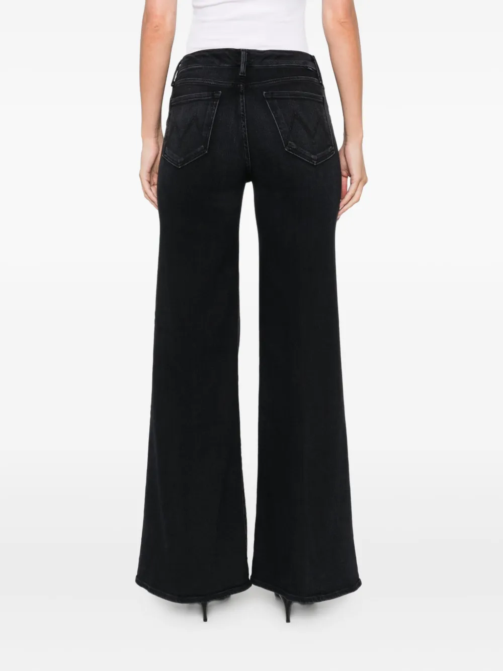 MOTHER logo-embellishment jeans Zwart