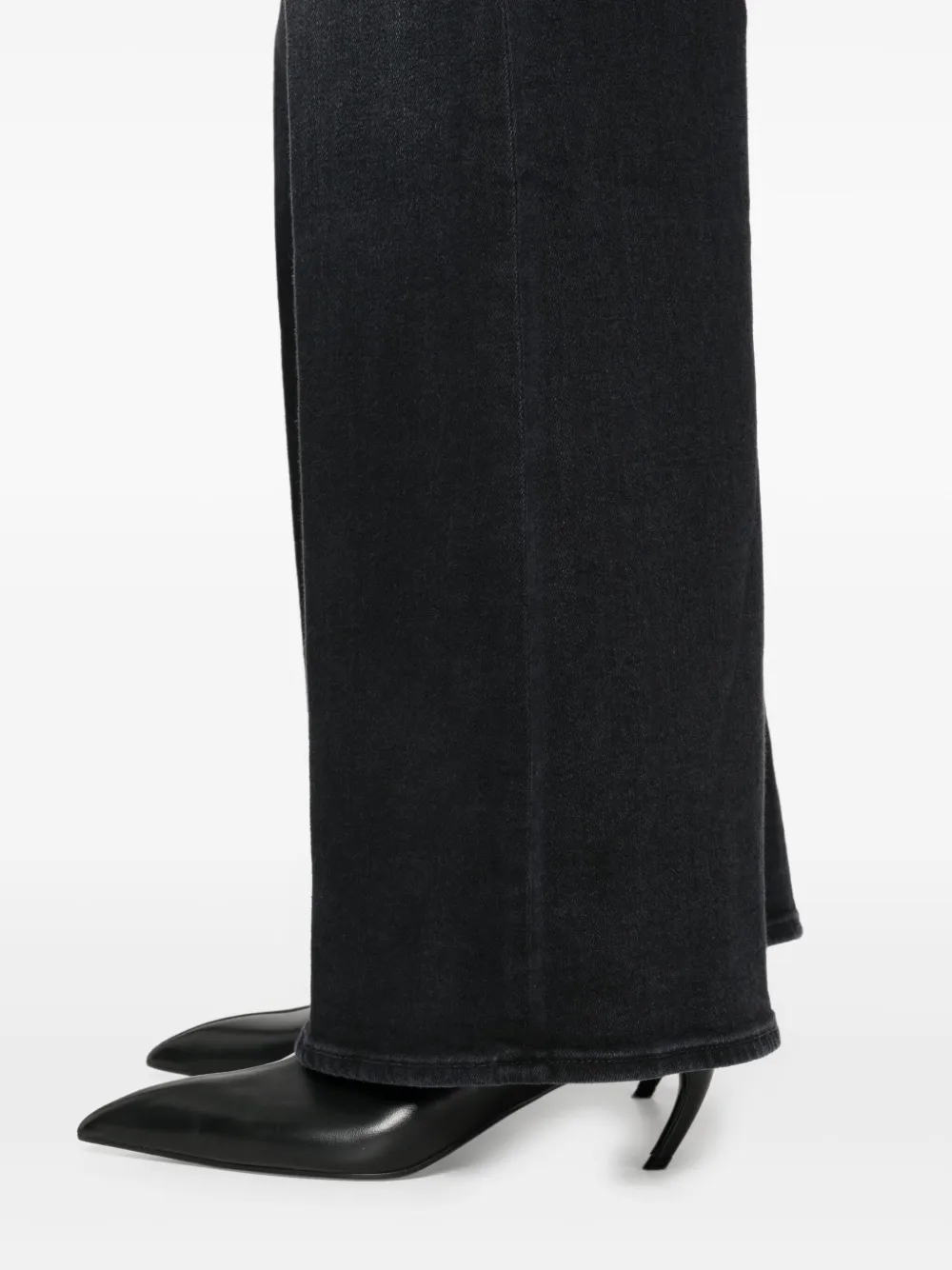 MOTHER logo-embellishment jeans Zwart