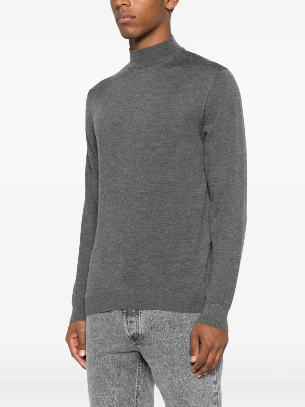 Malo high-neck sweater Grijs