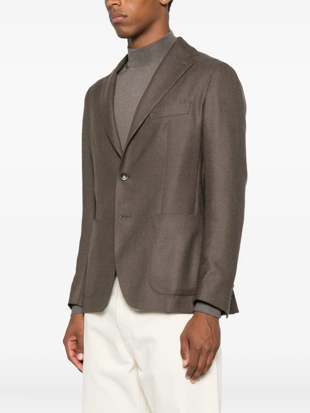 Tagliatore patch-pocket single-breasted blazer Bruin