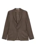 Tagliatore patch-pocket single-breasted blazer - Brown