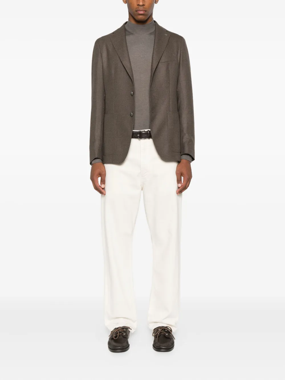 Tagliatore Blazer met enkele rij knopen Bruin