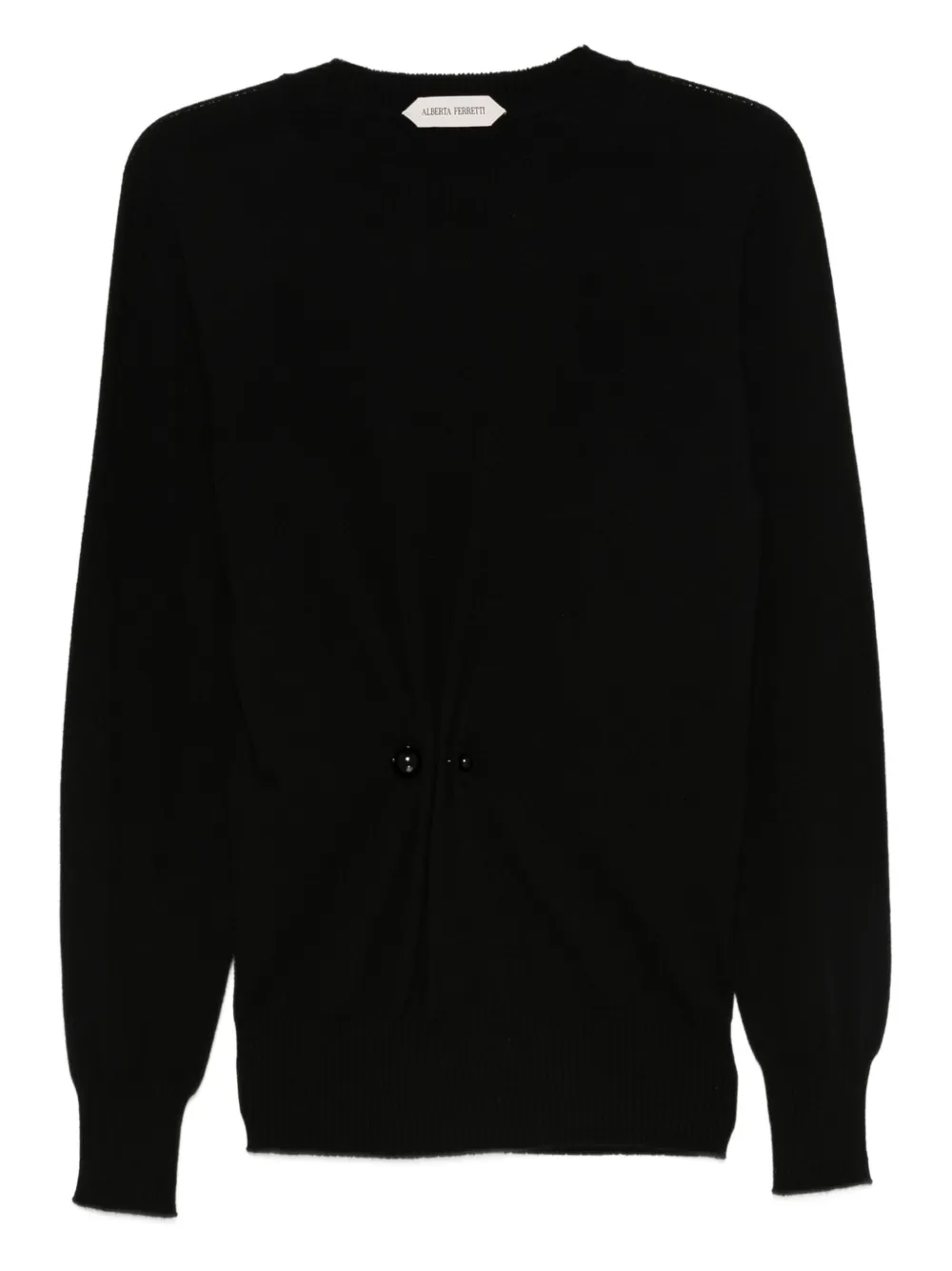 Alberta Ferretti button-embellished sweater Zwart