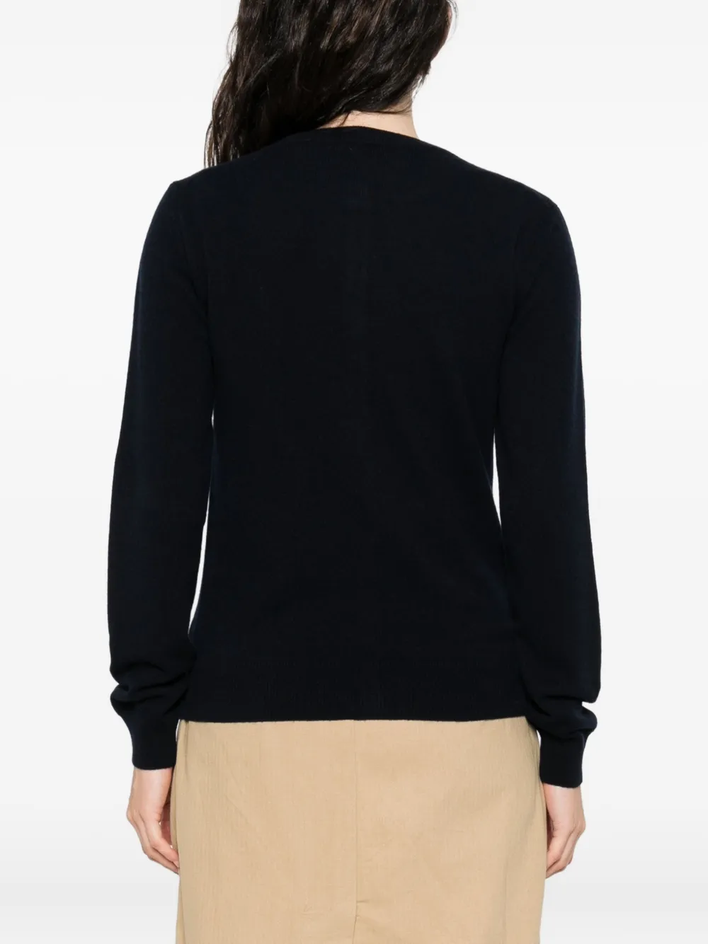 Miu argyle-pattern cardigan Blauw