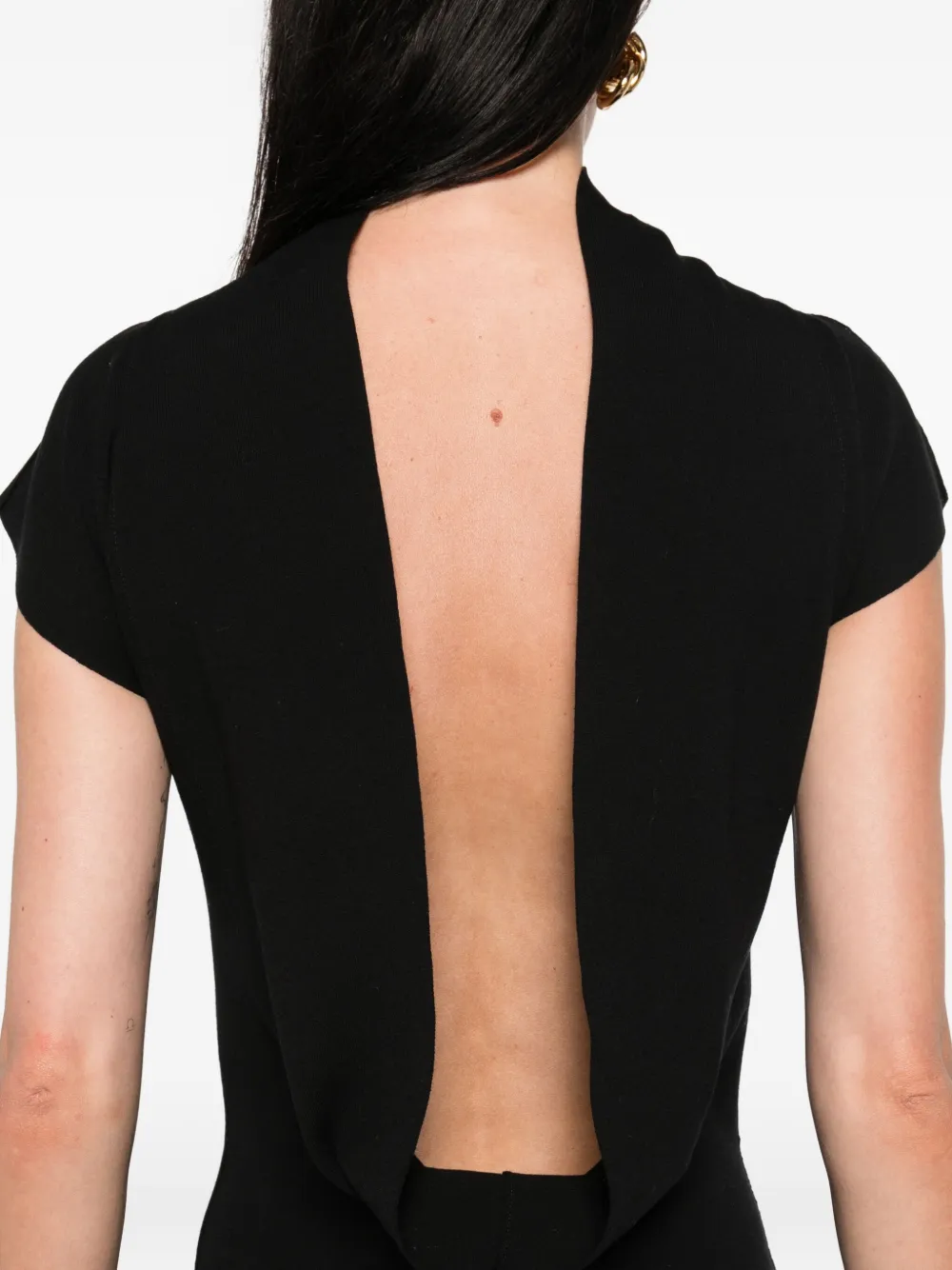 Alberta Ferretti sleeveless midi dress Zwart