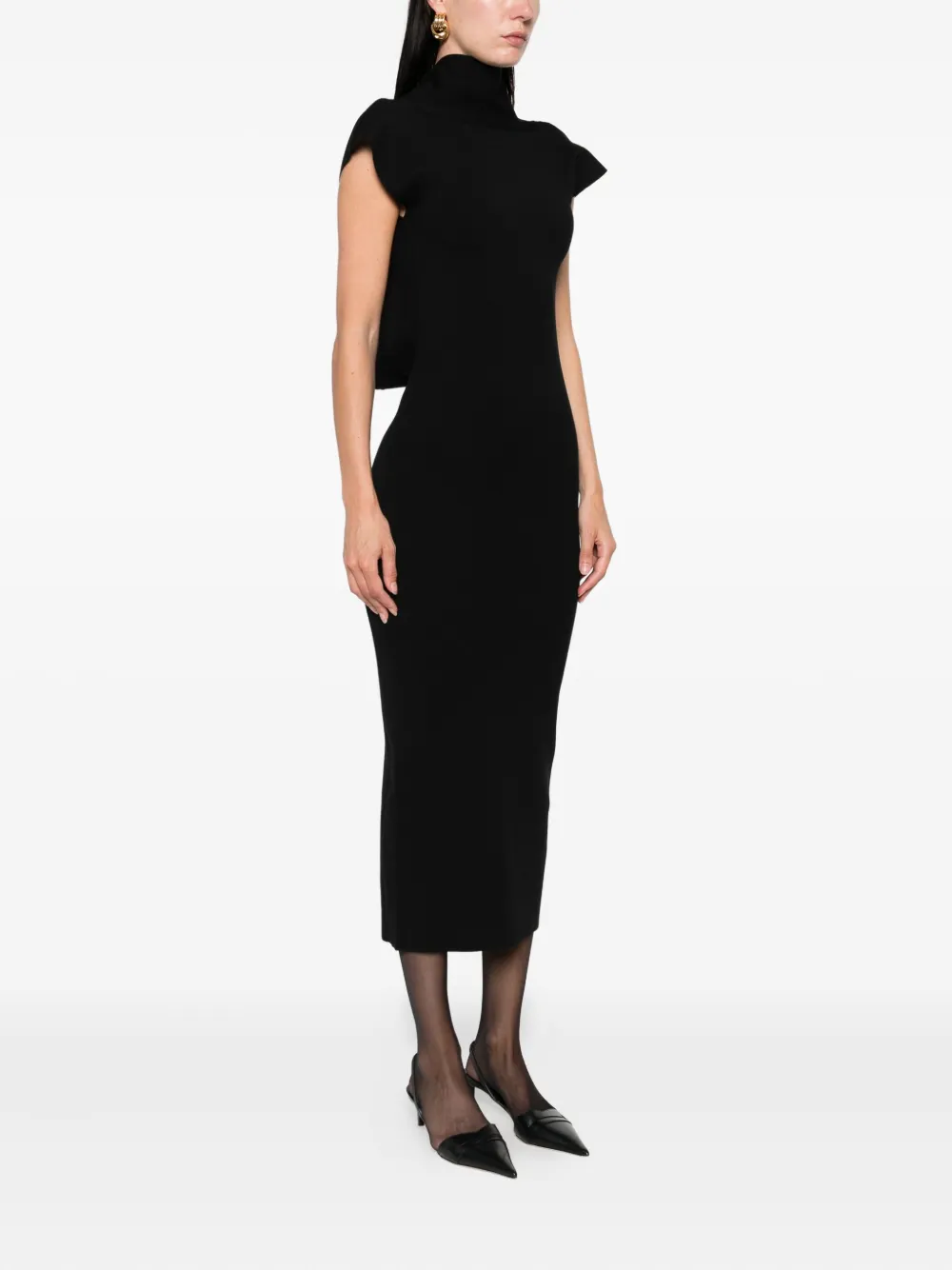 Alberta Ferretti sleeveless midi dress Zwart