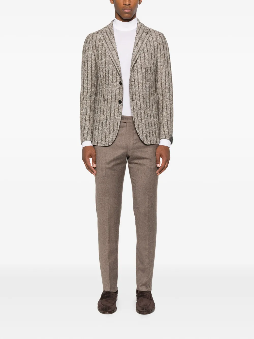 Tagliatore striped-pattern single-breasted blazer Bruin