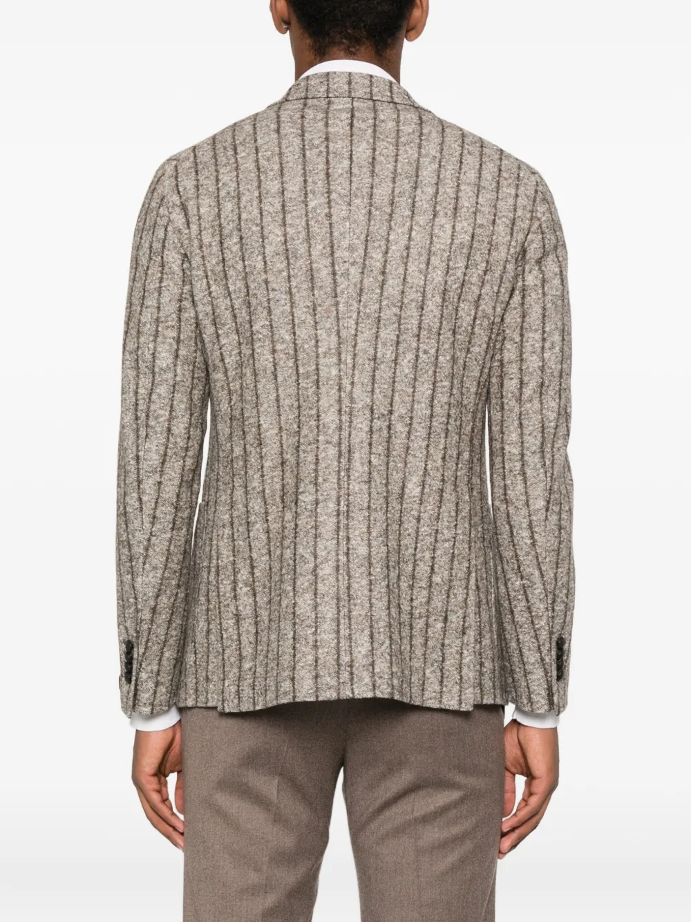 Tagliatore striped-pattern single-breasted blazer Bruin