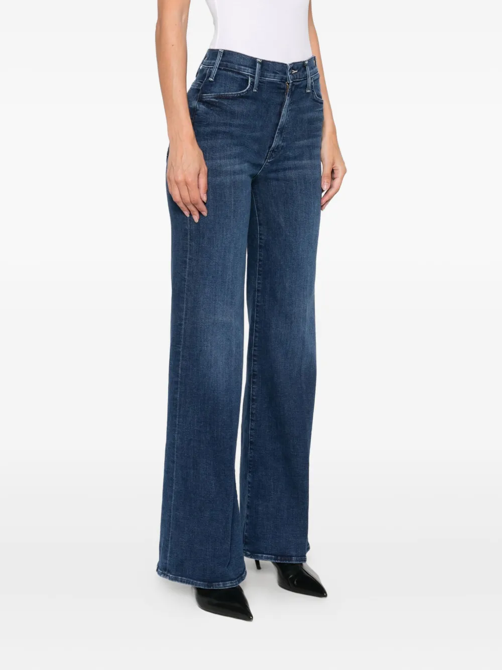 MOTHER The Hustler Roller Sneak jeans Blauw