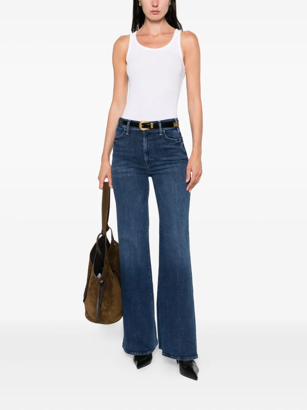 MOTHER The Hustler Roller Sneak jeans - Blauw