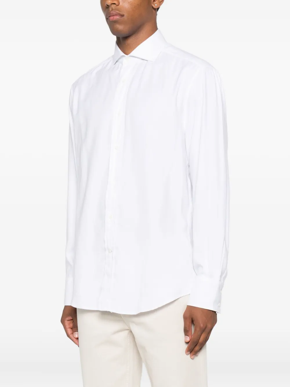 Brunello Cucinelli long-sleeve shirt Wit