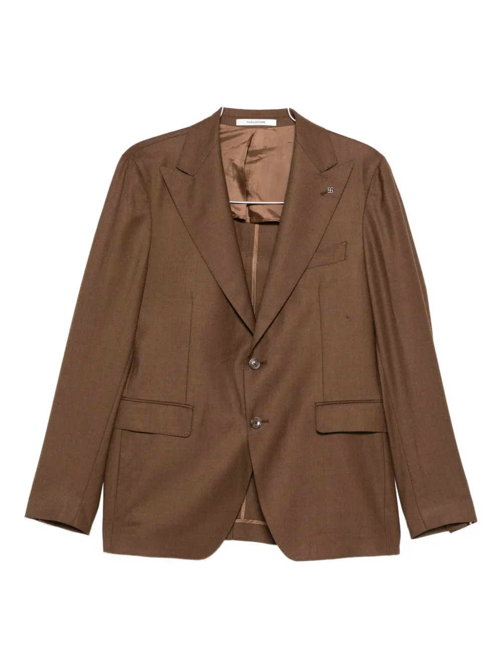 Tagliatore peak-lapels single-breasted suit Bruin
