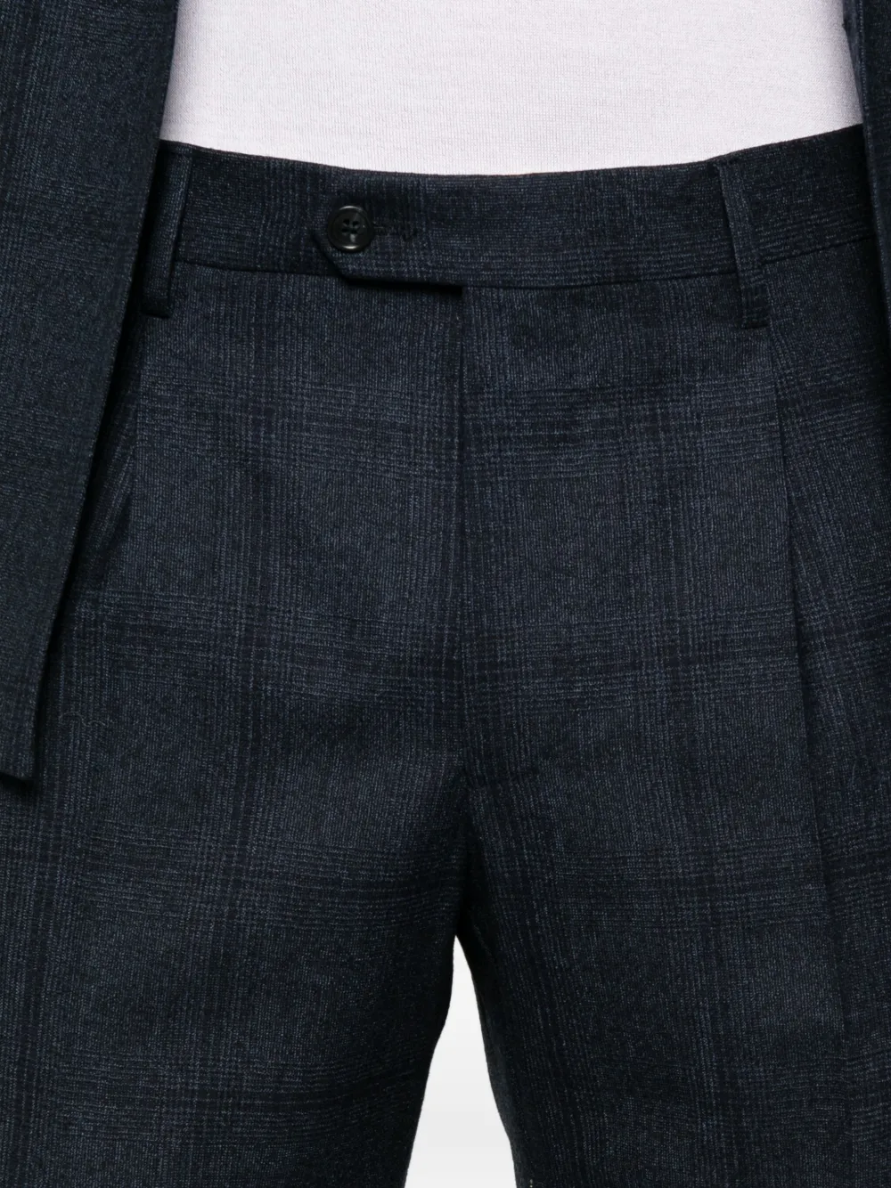 Tagliatore double-breasted checked suit Blauw