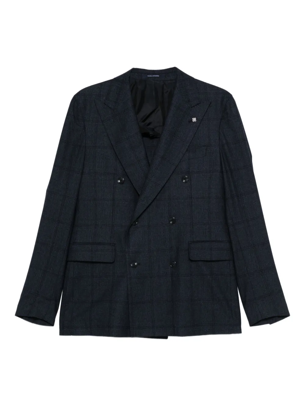Tagliatore double-breasted checked suit Blauw