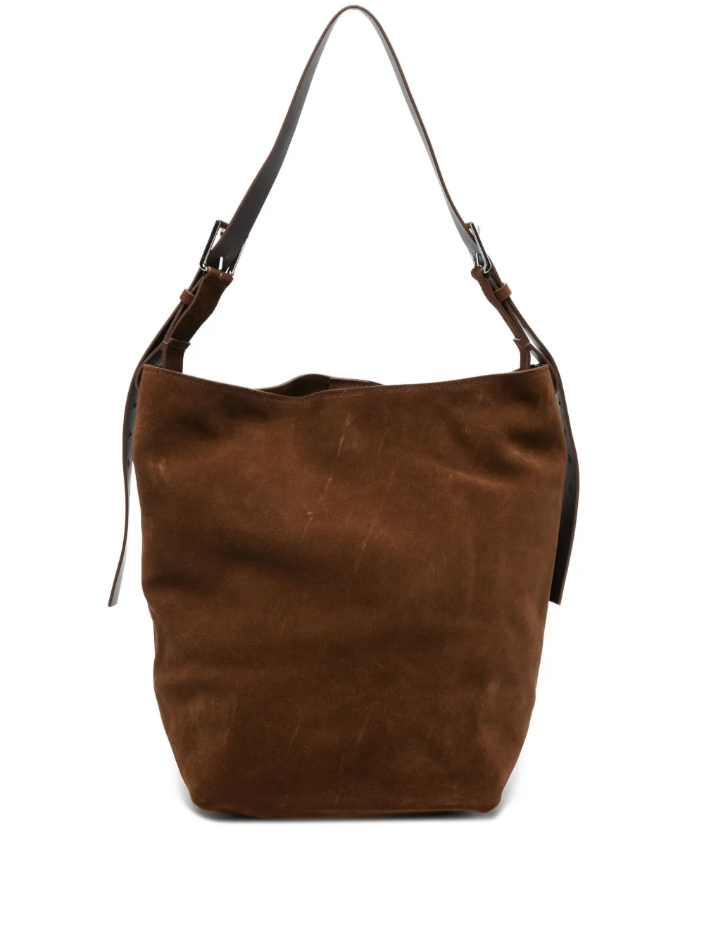 P.A.R.O.S.H. buckle-fastening suede shoulder bag | بني | Image 1