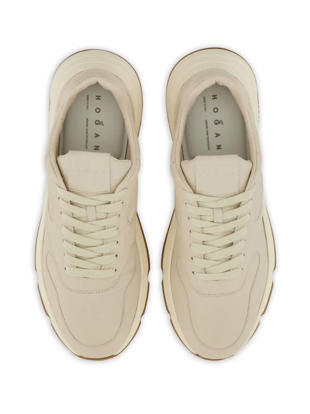 Hogan Leren low-top sneakers Beige