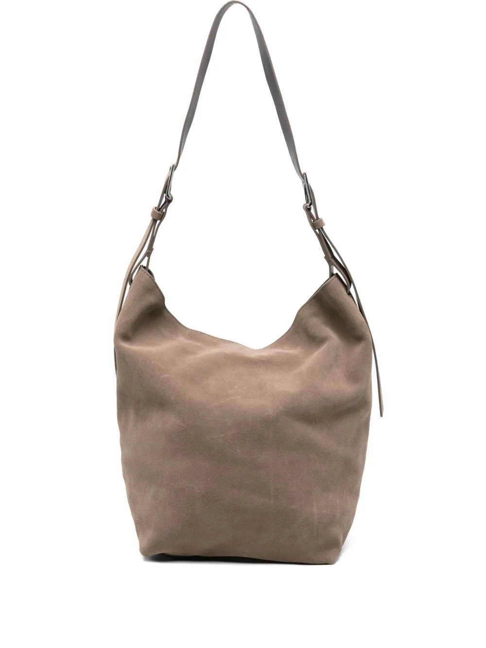 P.A.R.O.S.H. buckle-fastening suede shoulder bag | Neutrals | Image 1