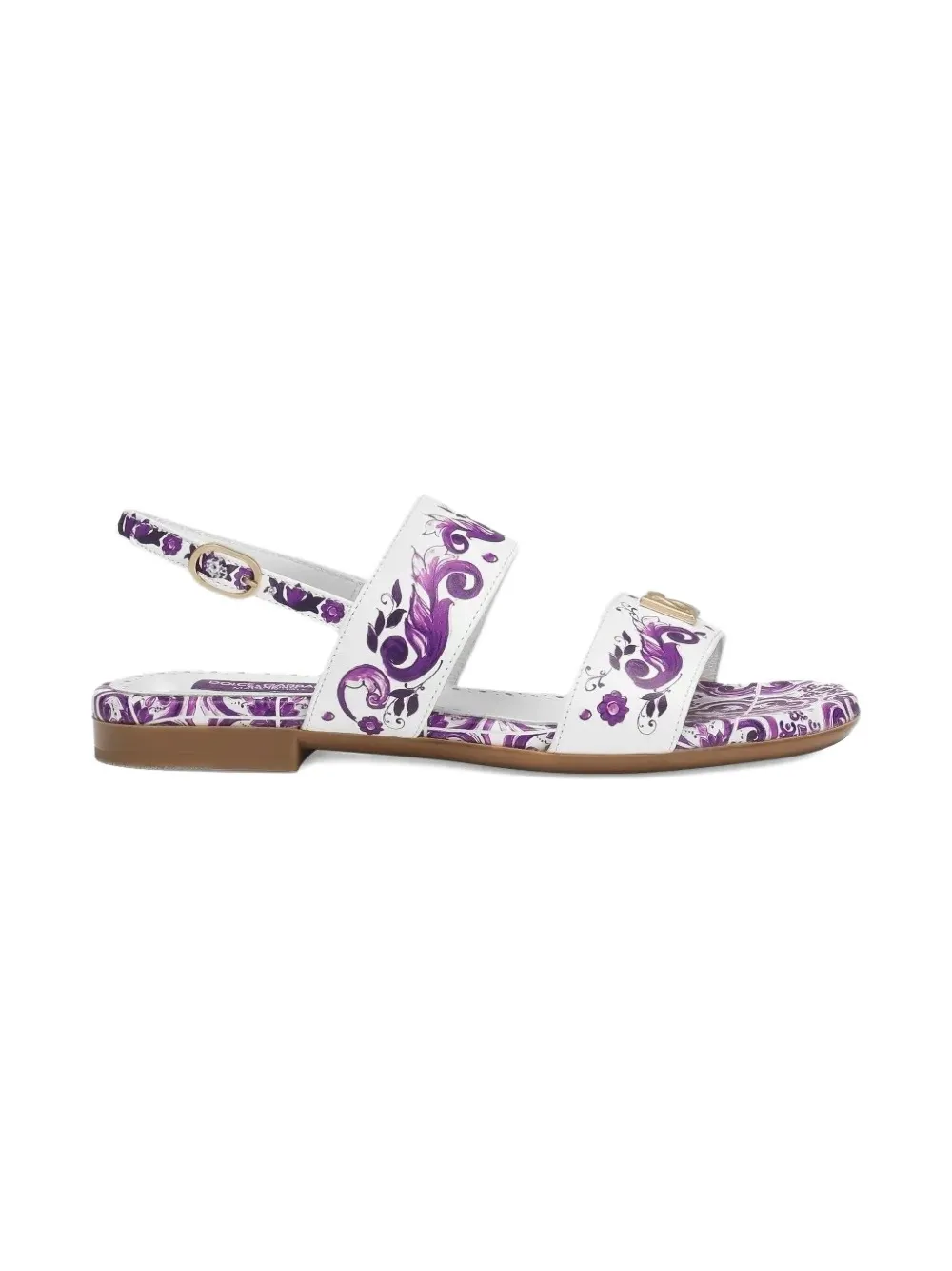 Dolce & Gabbana Kids logo-plaque sandals Wit