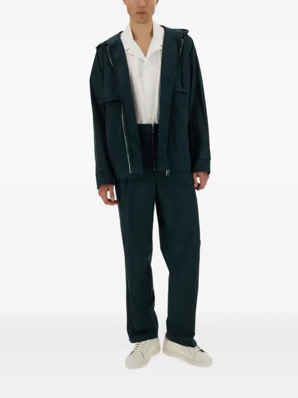 Helmut Lang Hooded Zip Jacket | Green | FARFETCH PH