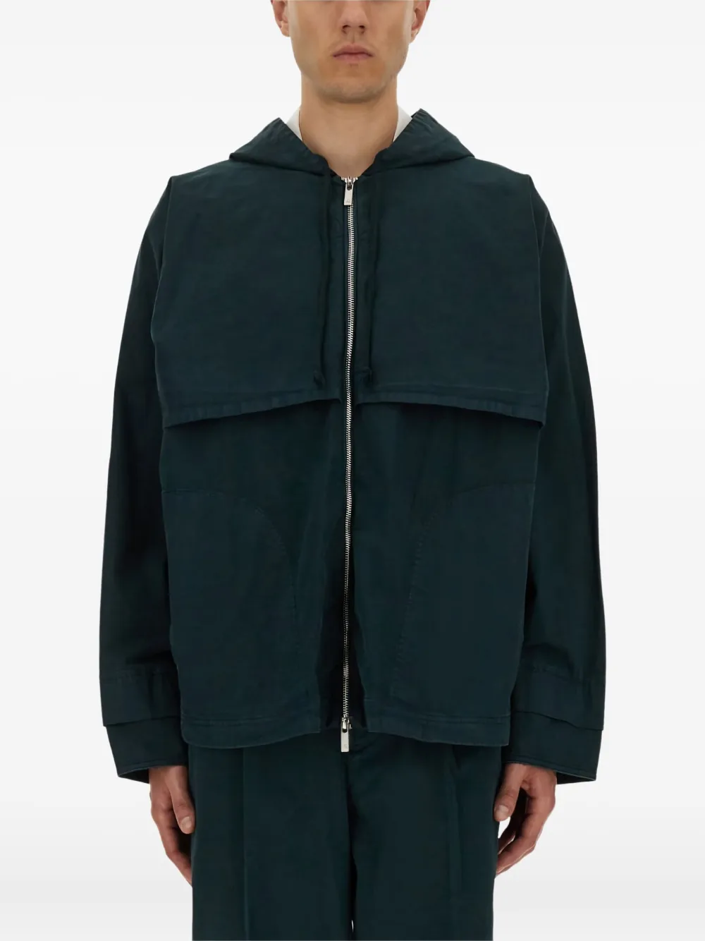 Helmut Lang hooded zip jacket | Green | Image 1