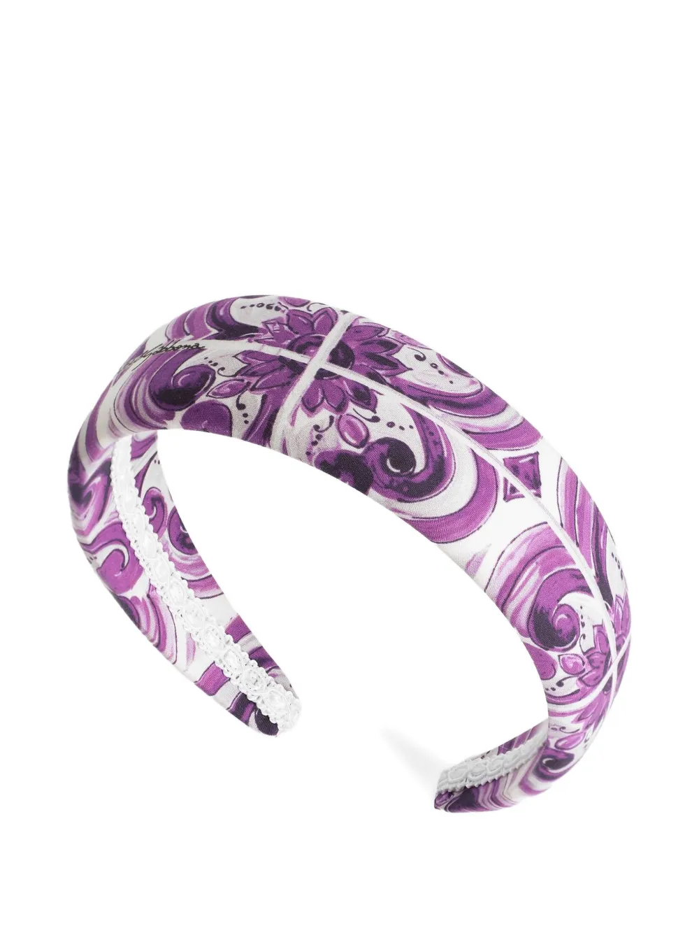 Dolce & Gabbana Kids Haarband met print Wit