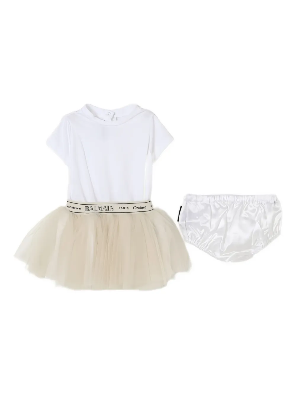 Balmain Kids tulle dress - Bianco