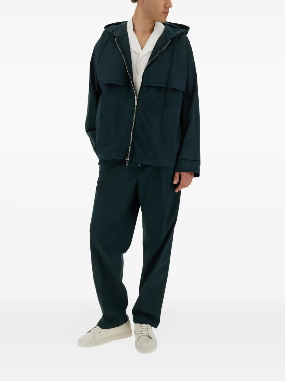 Helmut Lang zip cotton trousers - Groen
