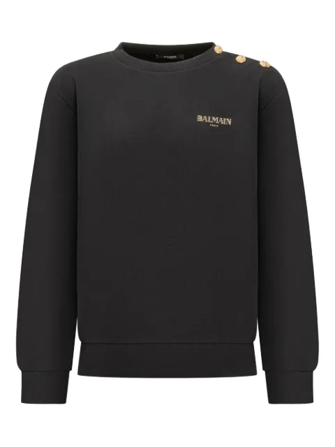 Balmain Kids sudadera con detalle de botones