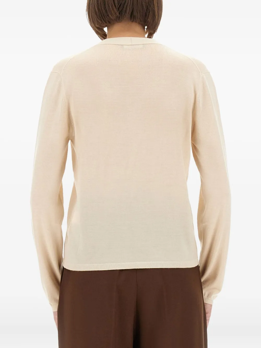 Fabiana Filippi V-neck Buttoned Cardigan In Neutral