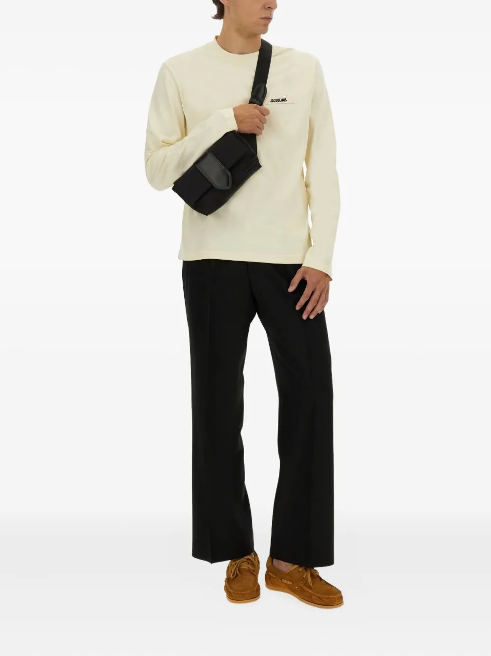 Jacquemus The Gros Grain T-shirt met lange mouwen - Beige