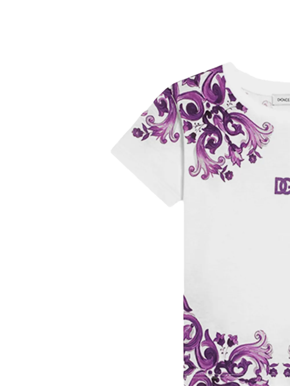 Dolce & Gabbana Kids T-shirt met logo en bloemenprint Wit