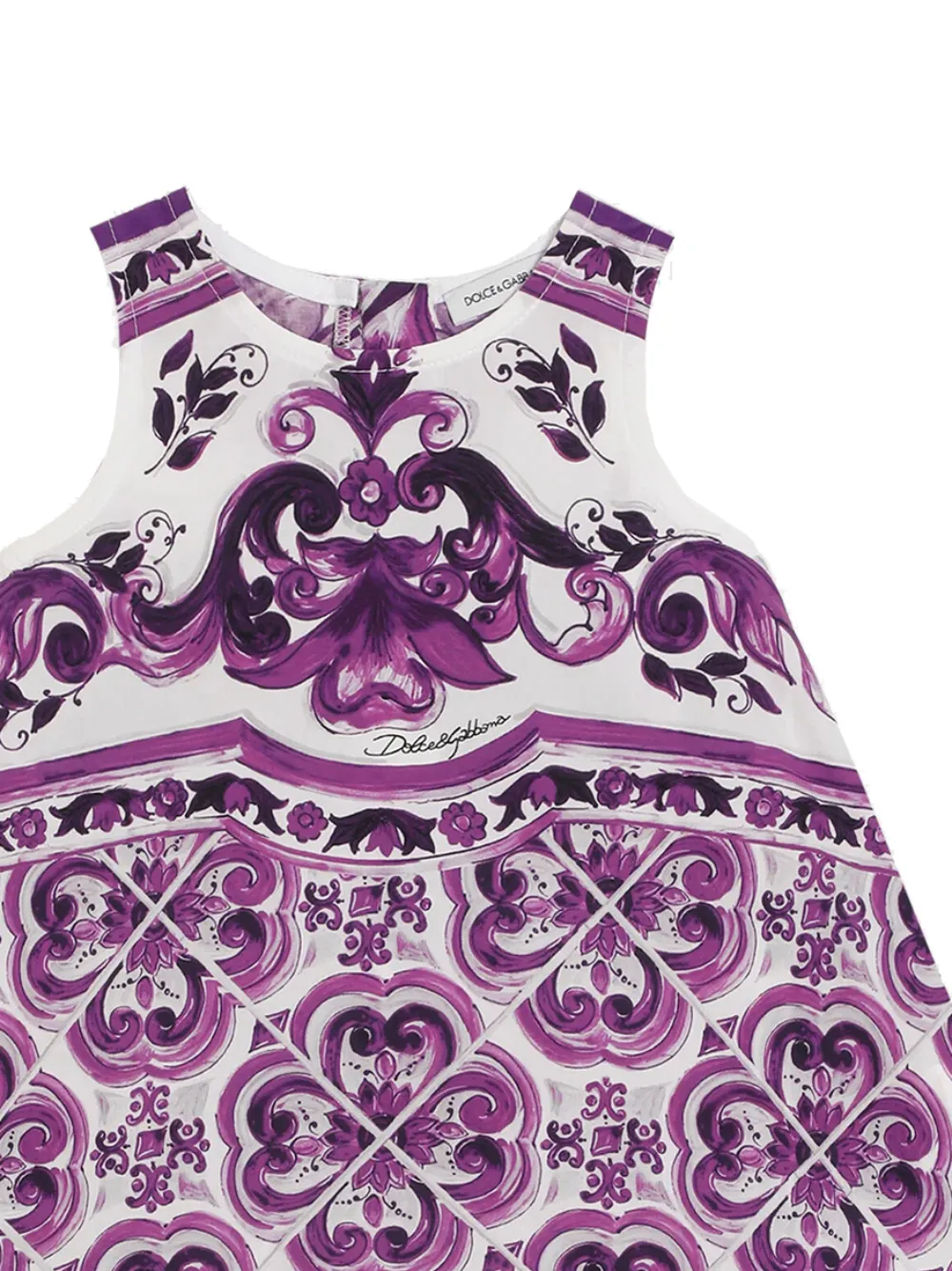 Dolce & Gabbana Kids floral-print dress - Wit