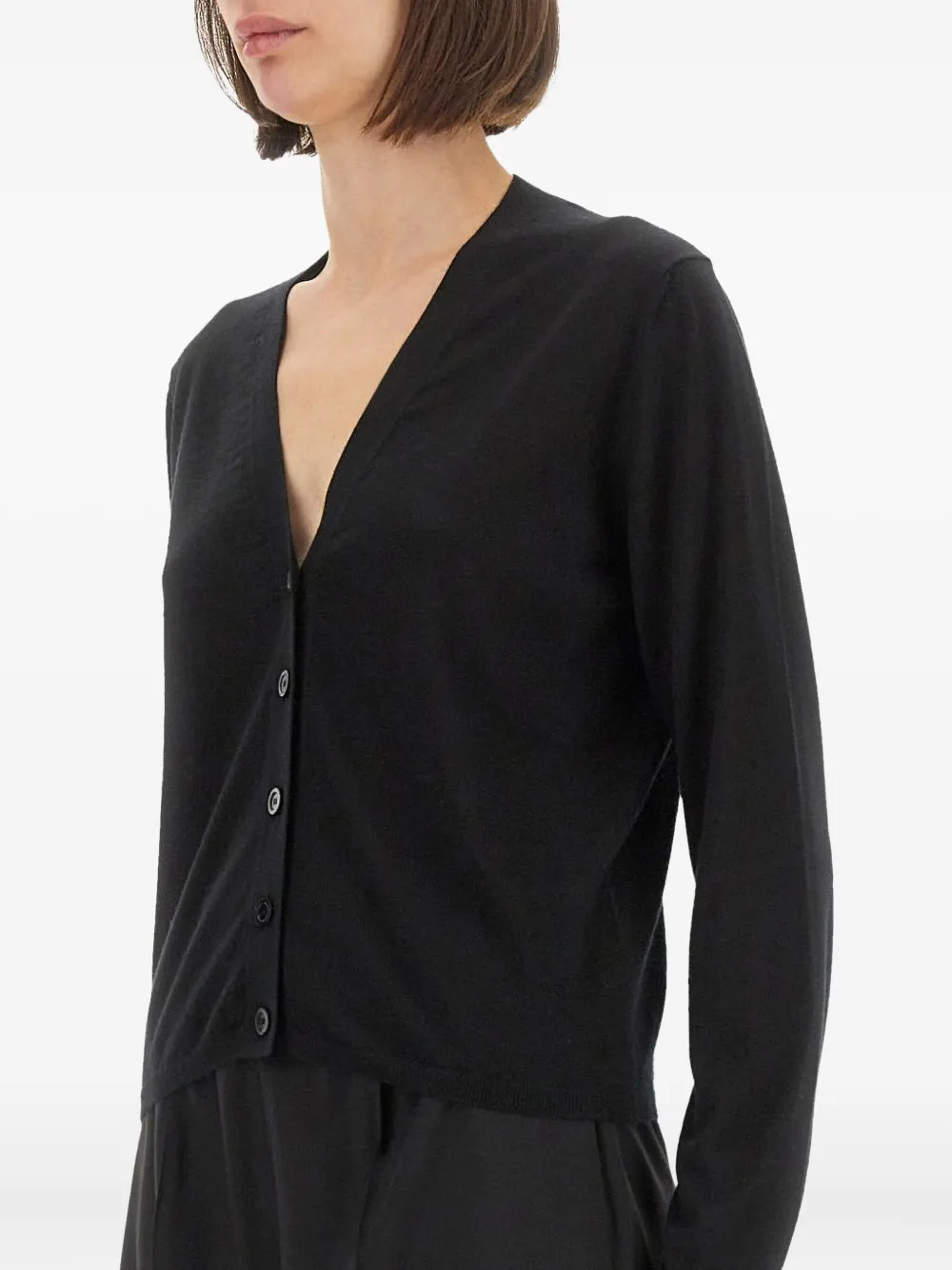 Fabiana Filippi V-neck Buttoned Cardigan In Black