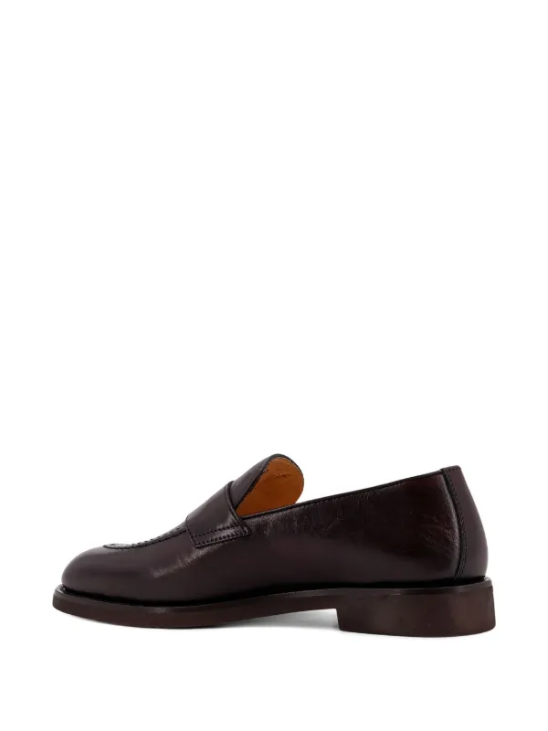 Mocassins Penny Brunello Cucinelli En Cuir - Taille 41 (US 8), Marron - Neuf Avec Boîte
