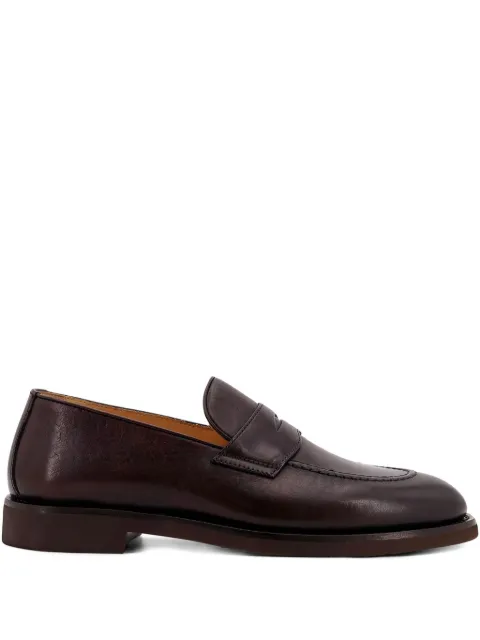 Brunello Cucinelli penny leather loafers