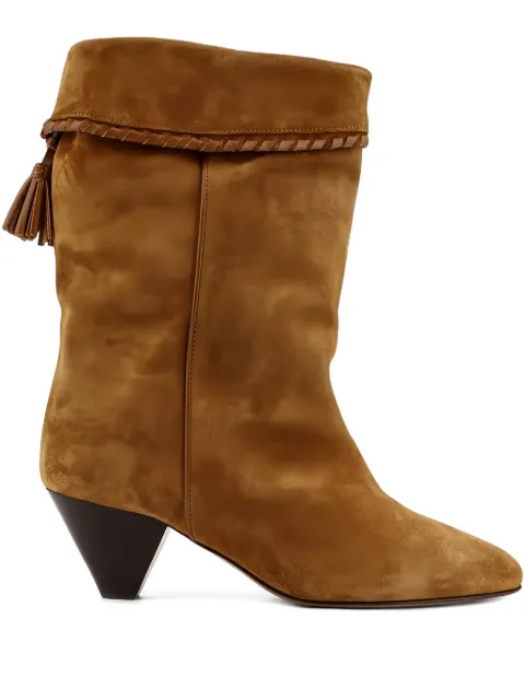 ISABEL MARANT 55mm Dalby braided-tassel suede boots