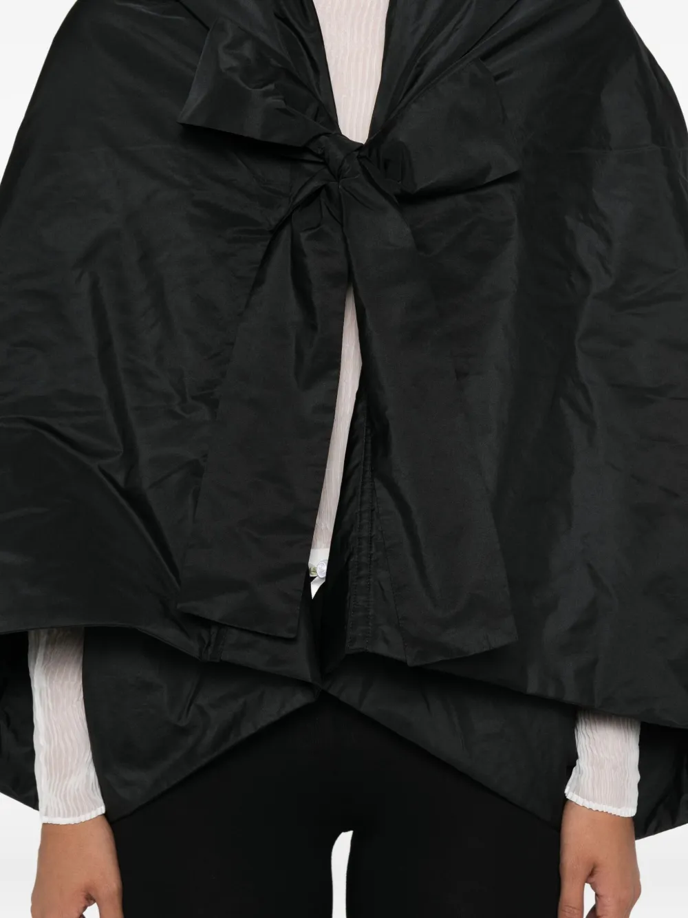 P.a.r.o.s.h Pimpy Self-tie Cape Jacket In Black