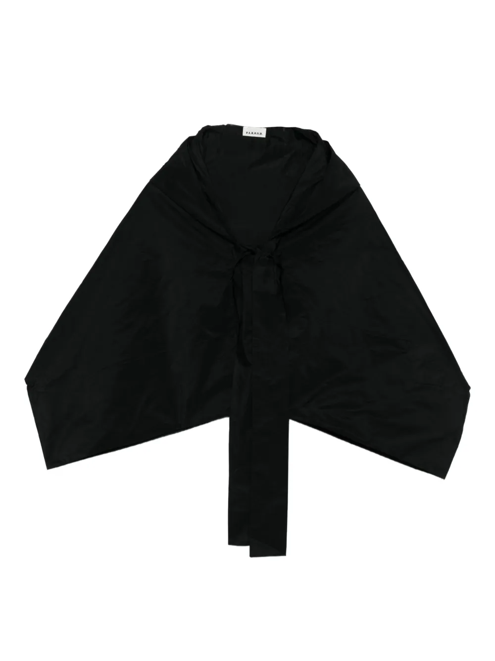 P.a.r.o.s.h Pimpy Self-tie Cape Jacket In Black