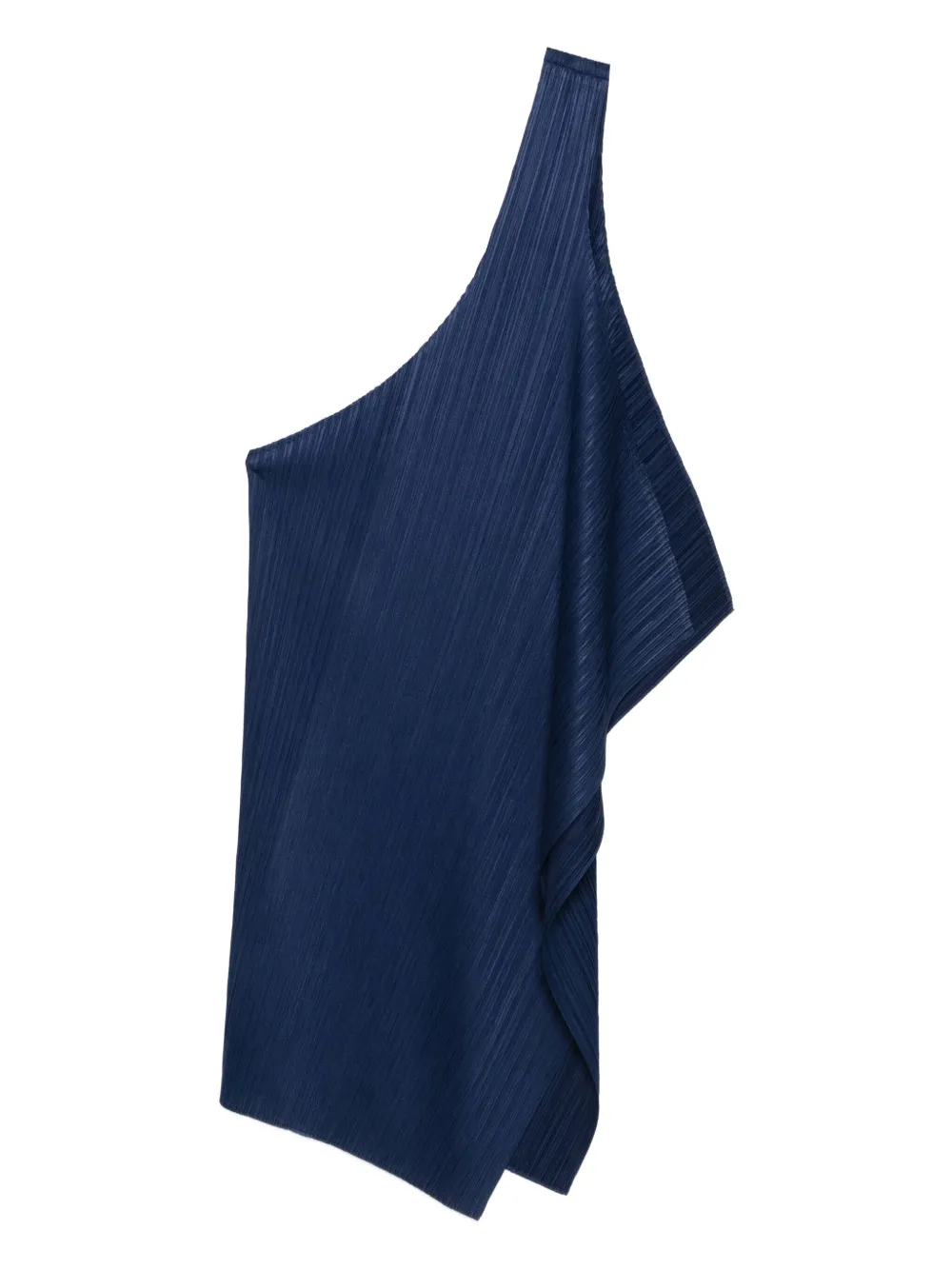 Pleats Please Issey Miyake Pleated one-shoulder Top | Blue