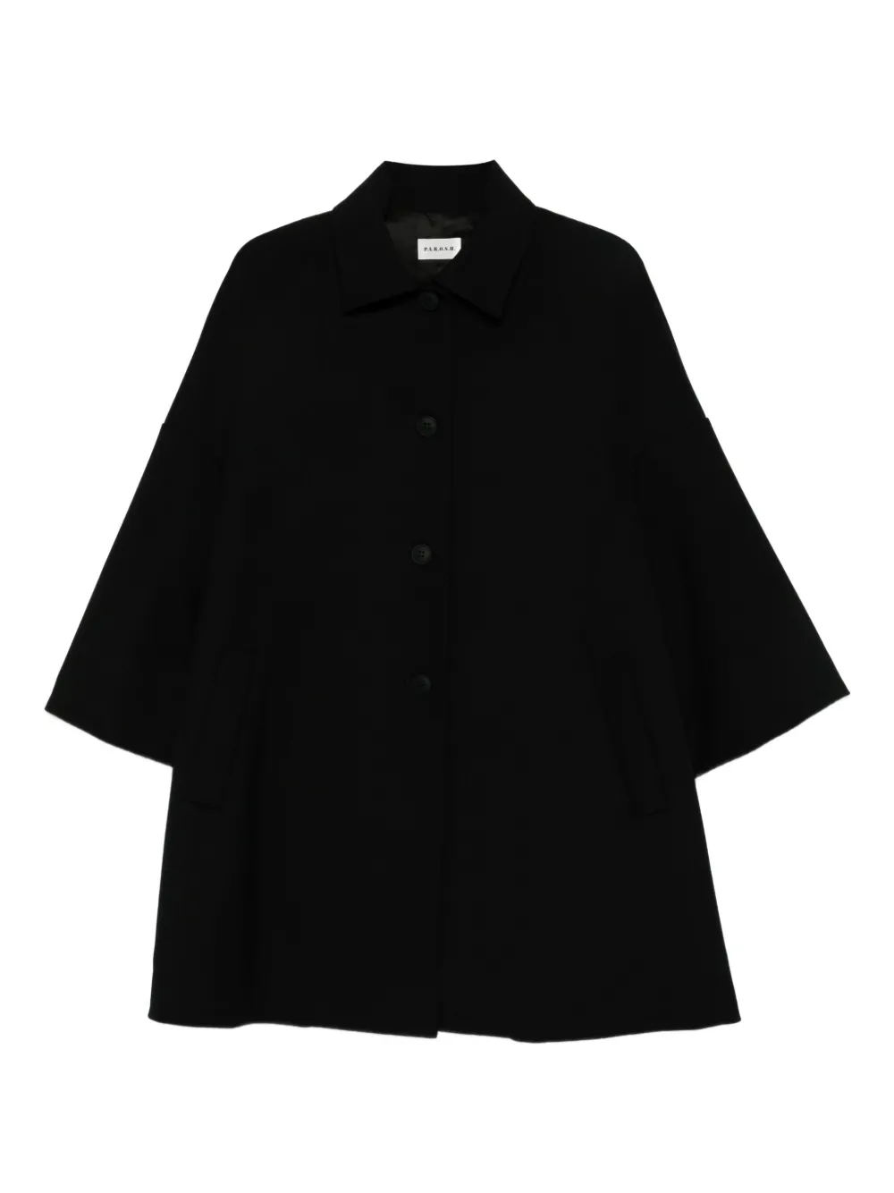P.A.R.O.S.H. Button-up cape Zwart