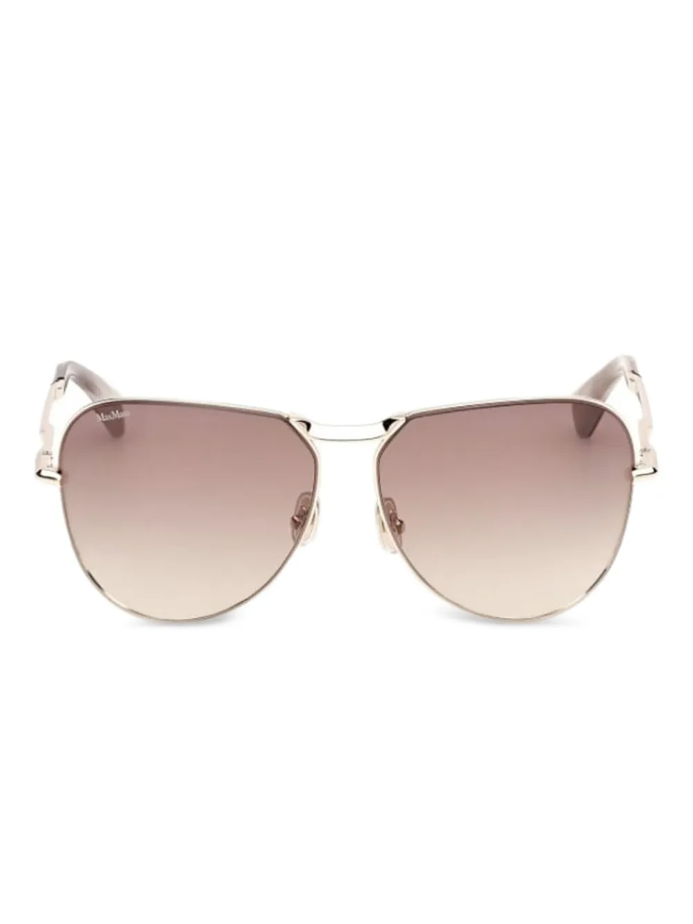 Max Mara Eyewear Occhiali da sole con montatura tonda - Oro