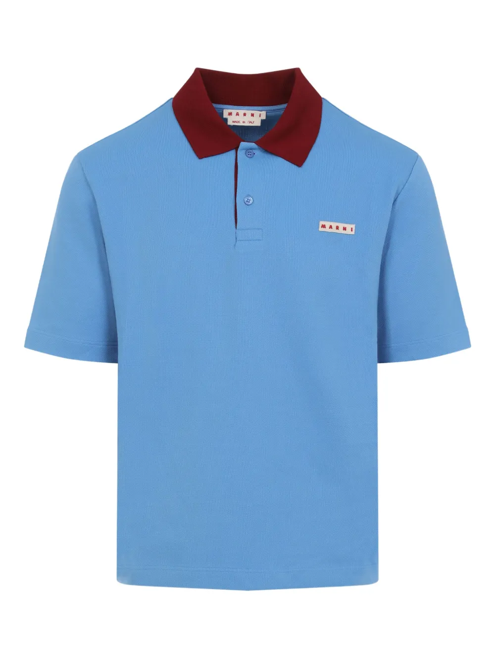 Marni Poloshirt met contrasterende kraag Blauw