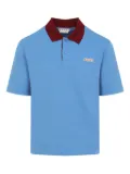 Marni contrast-collar polo shirt - Blue