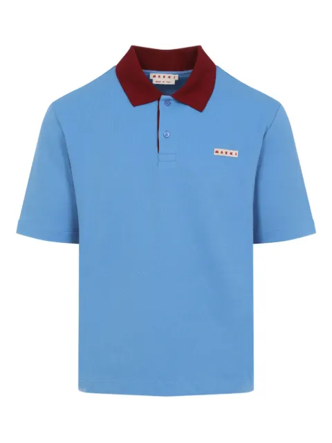 Marni contrast-collar polo shirt