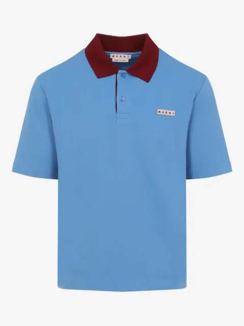 Marni contrast-collar polo shirt