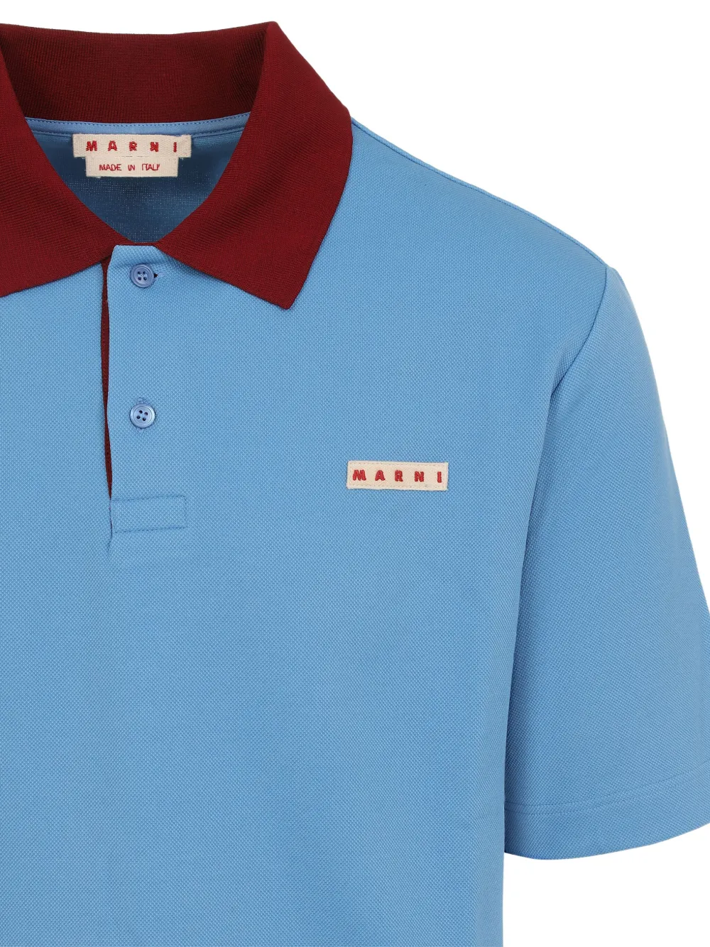 Marni Poloshirt met contrasterende kraag Blauw